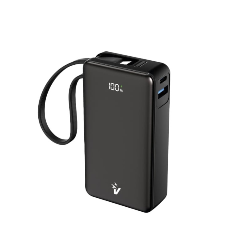 Batteria portatile vultech vpb-lp10 powerbank lcd 10000mah usb