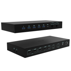Docking station i-tec 100w per tre host usb 3.0 tipo c nero [c31kvmdockpdpro]