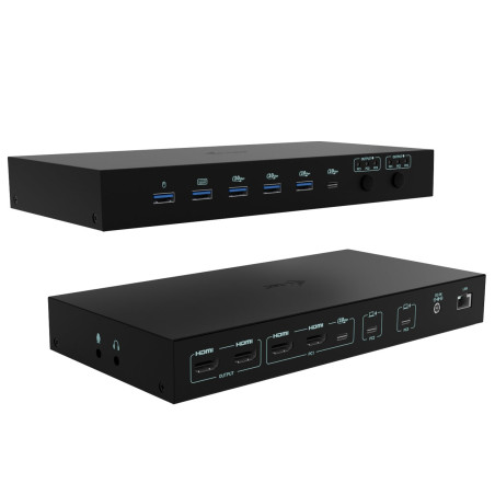 Docking station i-tec 100w per tre host usb 3.0 tipo c nero [c31kvmdockpdpro]