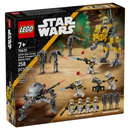 Set di gioco lego star wars 327th star corps clone troopers battle
