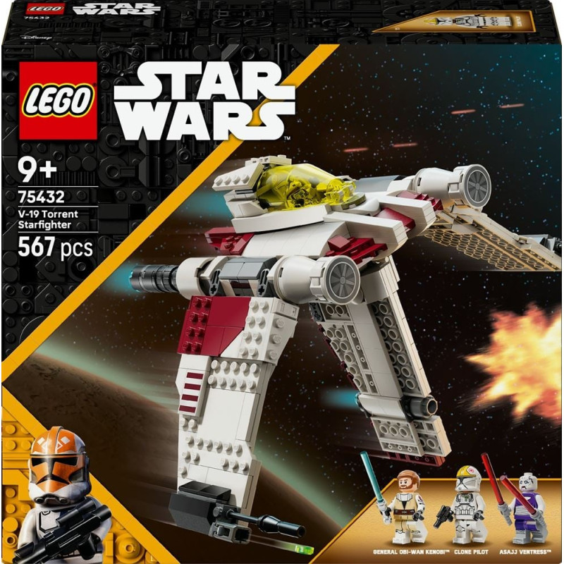 Set di gioco lego star wars caccia torrent v-19 567pz [75432]