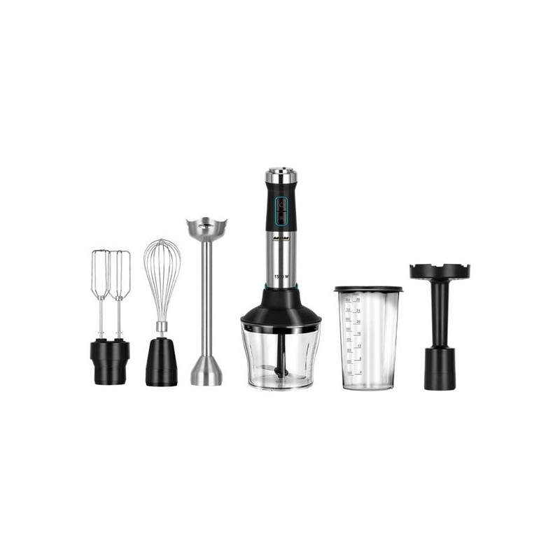 Set frullatore a immersione mpm mbl-42m 0.80l 1500w nero [mbl-42m]