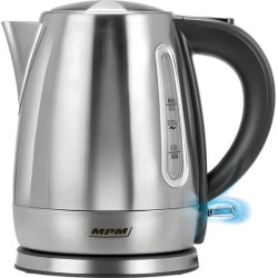 Bollitore elettrico mpm mcz-118 senza fili 1l 1630w argento [mcz-118]