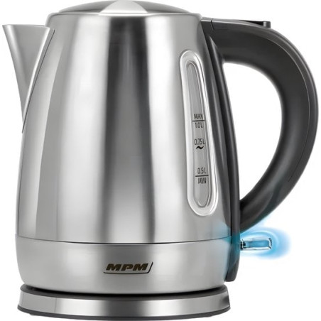 Bollitore elettrico mpm mcz-118 senza fili 1l 1630w argento [mcz-118]