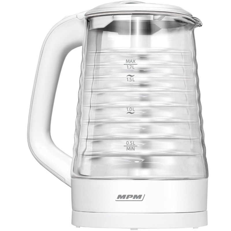Bollitore elettrico mpmmcz-124 senza fili in vetro 1.7l 2200w