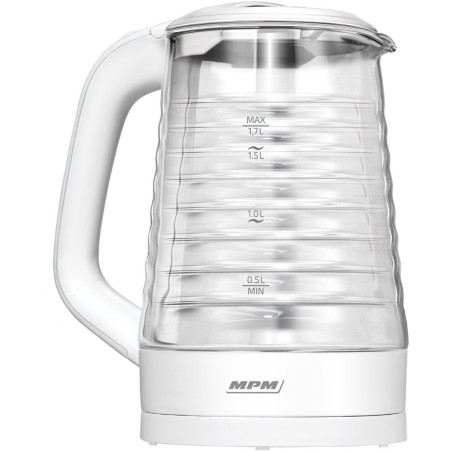 Bollitore elettrico mpmmcz-124 senza fili in vetro 1.7l 2200w