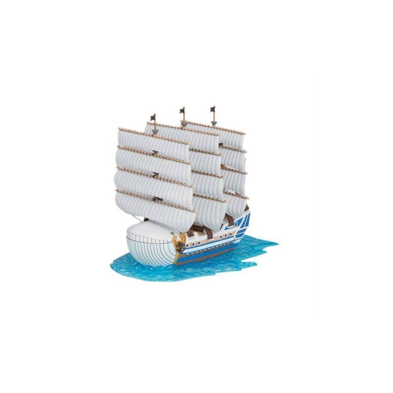 Kit modello bandai one piece grand ship moby dick 15cm bianco/blu