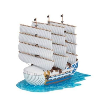 Kit modello bandai one piece grand ship moby dick 15cm bianco/blu
