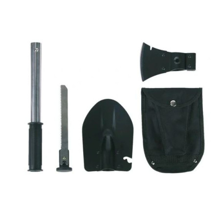Set di pala tattica fosco con sega e ascia nero [433120]