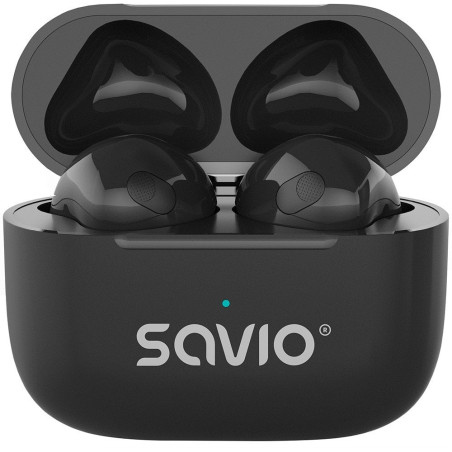 Auricolari savio tws-02 pro wireless/bluetooth nero [tws-02