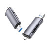 Adattatore usb + usb-c ugreen con lettore di schede sd + microsd