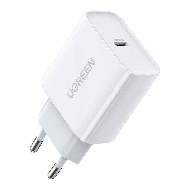 Caricabatterie da parete ugreen usb-c 20w 3a bianco [6957303864508]