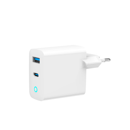 Alimentatore da rete gembird usb-a/c 45w bianco [ta-uc-pdqc45l-w-01]