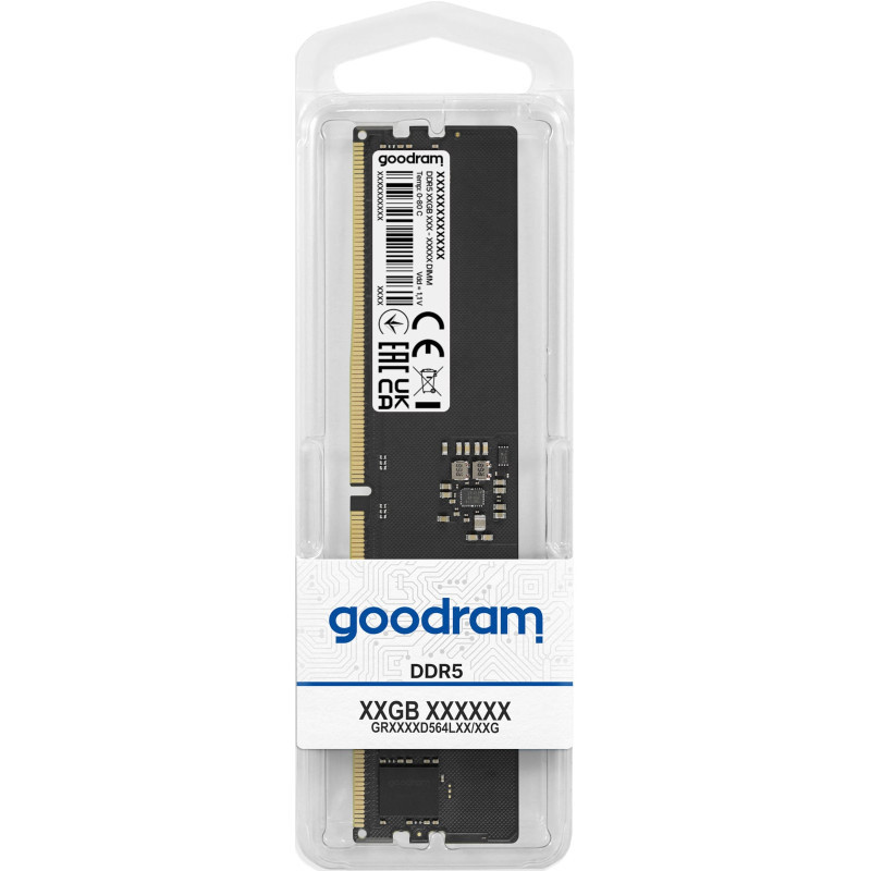 Ram dimm ddr5 1x48gb goodram 5600mhz cl46 1.1v nero [gr5600d564l46/48g]