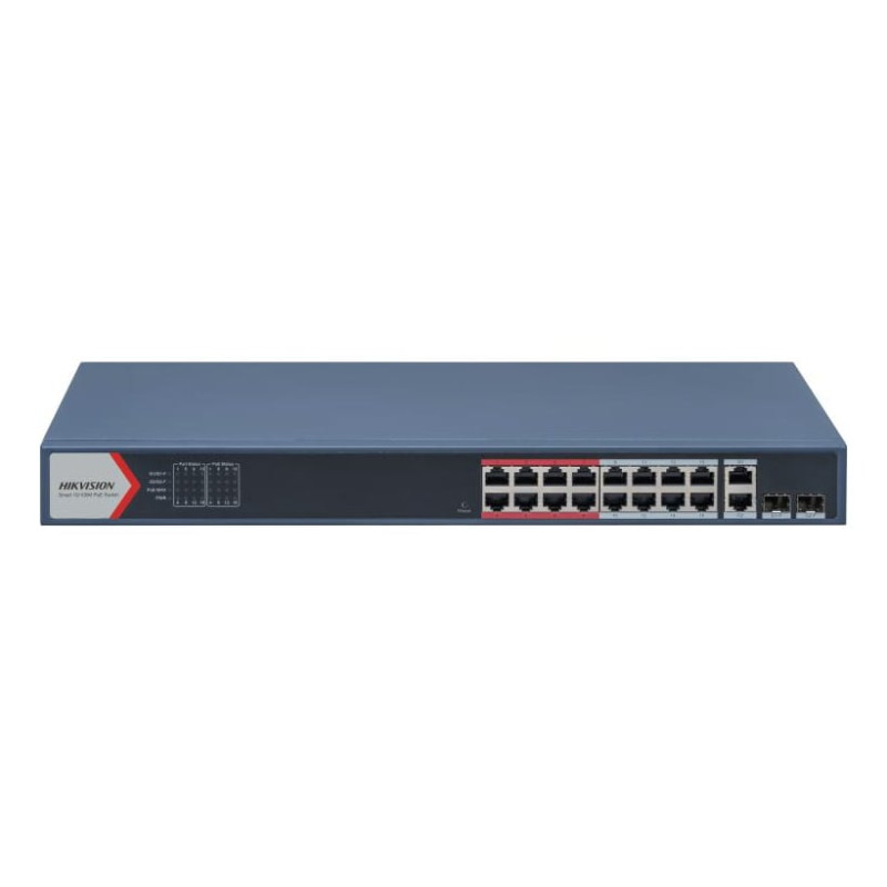 Switch hikvision ds-3e1318p-ei gestito fast ethernet 10/100