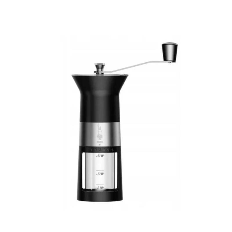 Macinacaffe' bialetti mcpro001 manuale nero/acciaio inossidabile