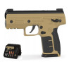 Pistola byrna sd tan k.68 co2 8g con proiettili in gomma beige [sk68300-tan]