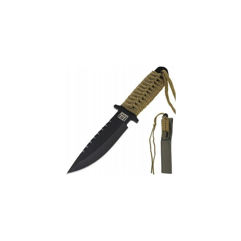 Coltello 101 inc combat recon 7 modello a verde in metallo nero [455460g]