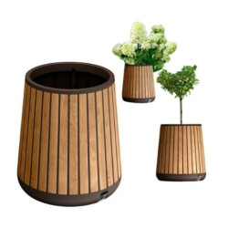 Vaso quadrato keter da giardino marrone [261030]