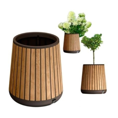 Vaso quadrato keter da giardino marrone [261030]