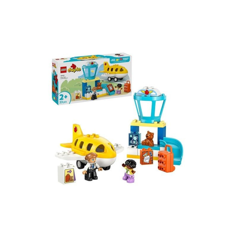 Gioco da costruzione lego duplo prima volta in aeroporto multicolore