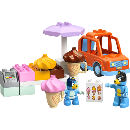 Set da gioco lego duplo 10458 visita alla gelateria di bluey 22pz