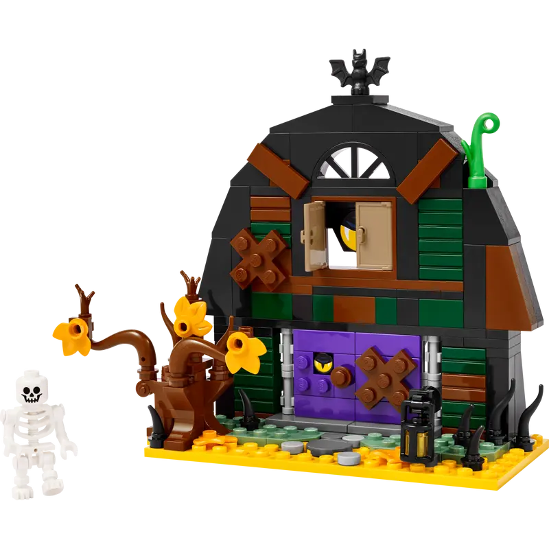 Set da costruzione lego iconic 40721 granaio di halloween 205pz multicolore