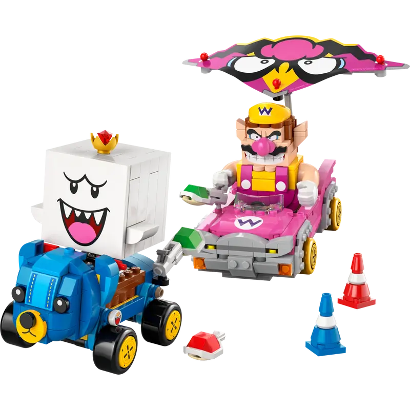 Set da costruzione lego super mario 72038 mario kart: wario e re