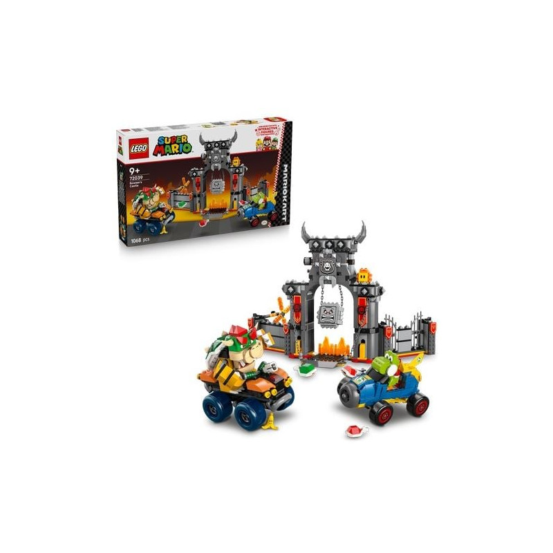 Gioco da costruzione lego super mario castello di bowser multicolore