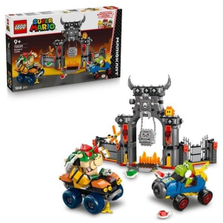 Gioco da costruzione lego super mario castello di bowser multicolore
