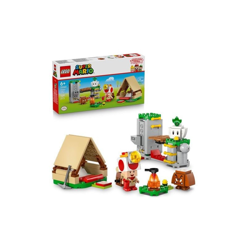 Gioco da costruzione lego super mario accampamento del capitano rospo