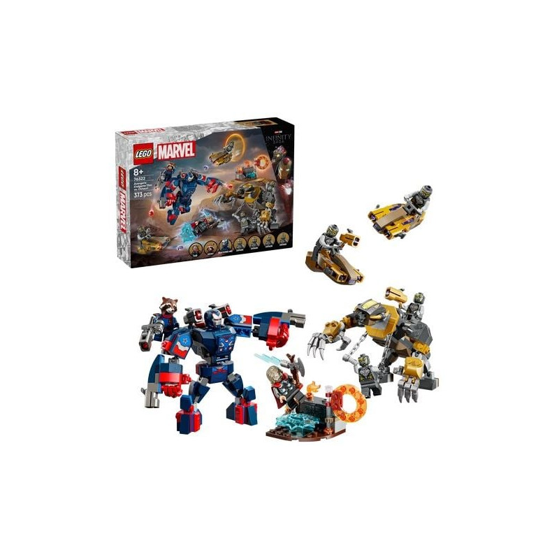 Gioco da costruzione lego super heroes endgame thor contro chitauri