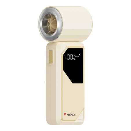 Ventilatore verbatim cool 'n' go airjet portatile 6w argento/bianco