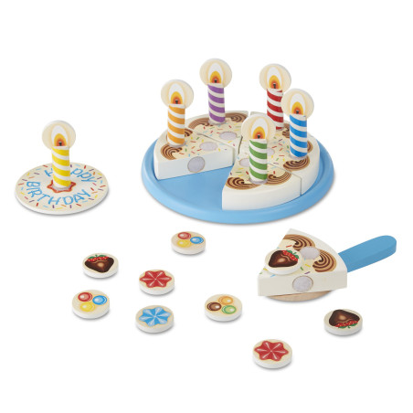 Set di gioco spinmaster melissa e doug - torta di compleanno