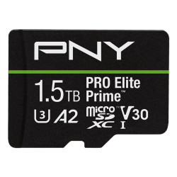 1.5tb scheda microsdxc pny pro elite prime v30 uhs-i u3 class