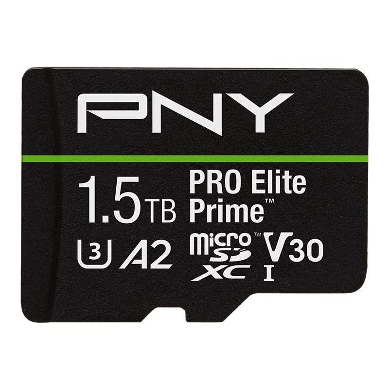 1.5tb scheda microsdxc pny pro elite prime v30 uhs-i u3 class