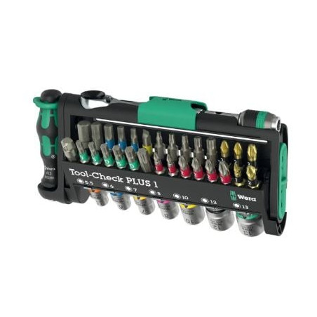 Kit inserti wera tool-check plus 1 nero/verde 39pz [05049055001]