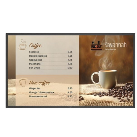 Monitor digital signage led 43'' philips 43bdl6017p 4k uhd