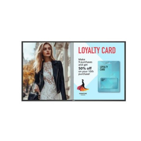 Monitor digital signage led 50" philips 50bdl6017p 4k uhd 3840x2160