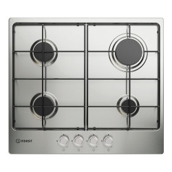 Piano cottura a gas indesit ad incasso 60cm con 4 zone acciaio inox