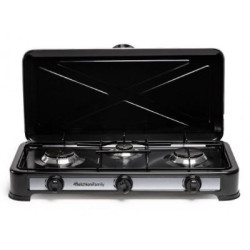 Piano cottura melchioni minerva 3 a gas con 3 zone nero [118360125]