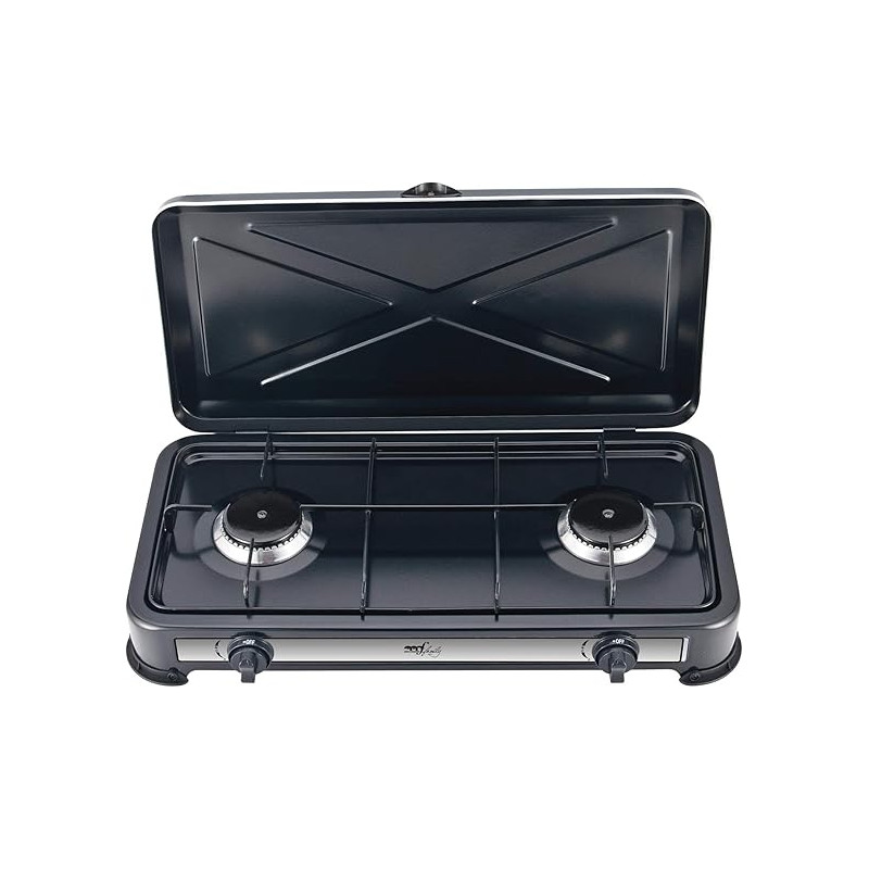 Piano cottura melchioni minerva2 a gas con 2 zone nero [118360124]