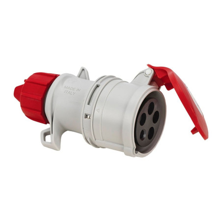 Presa mobile fanton cablaggio a vite 3p+n+t 16a 400v 6h ip54 bianco/rosso