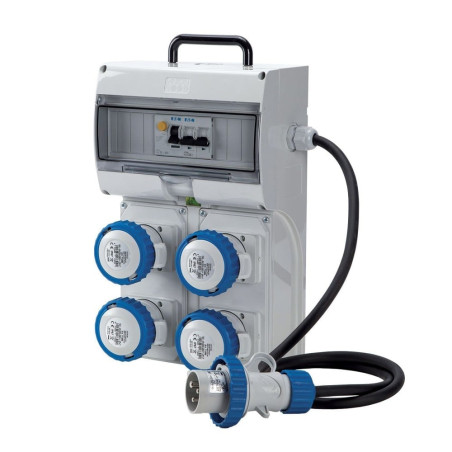 Quadro elettrico fanton key box 2 asc ip65 4 prese 2p+t 16a grigio