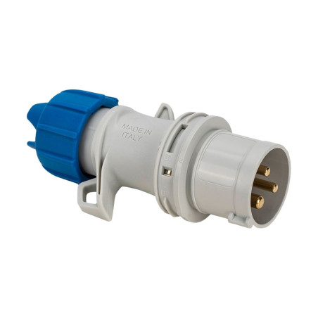 Presa mobile fanton 2p+t 16a 230v 6h ip54 cablaggio a vite bianco/blu