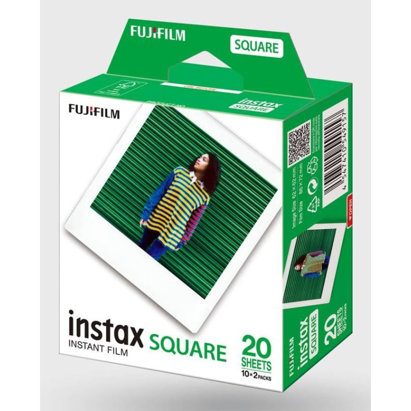 Pellicola istantanea fujifilm instax square 2x10 fogli 20pz [16921634]