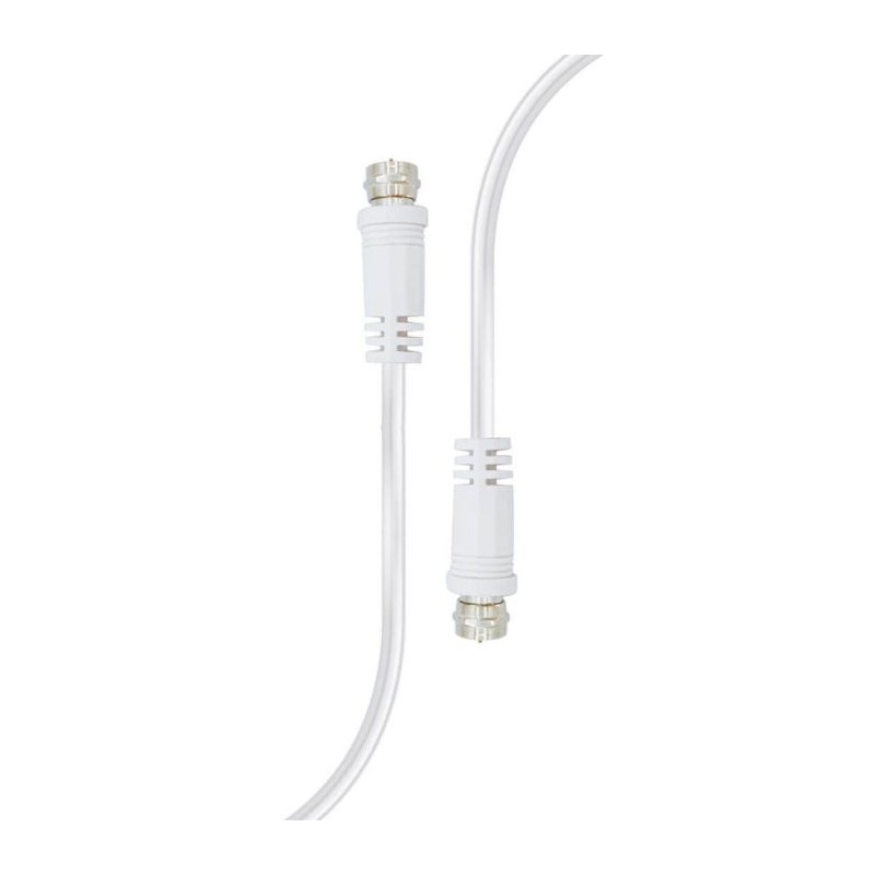 Cavo coassiale satellitare karma con connettori rs 3m bianco [rdm