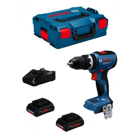 Trapano a batteria a percussione bosch gsb 18v-65 professional