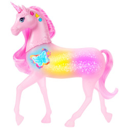 Figurina mattel barbie unicorno scintillante 26.3x7.6x29.8cm rosa