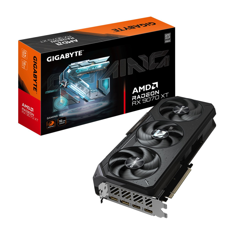 scheda video amd gigabyte radeon rx 9070 xt 16gb gddr6 256bit nero